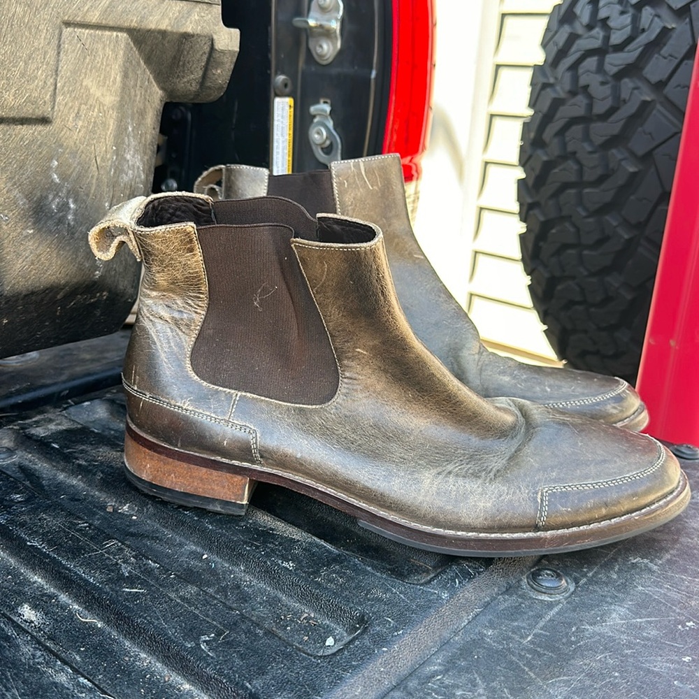 Cole Haan Rustic Leather Chelsea Boots